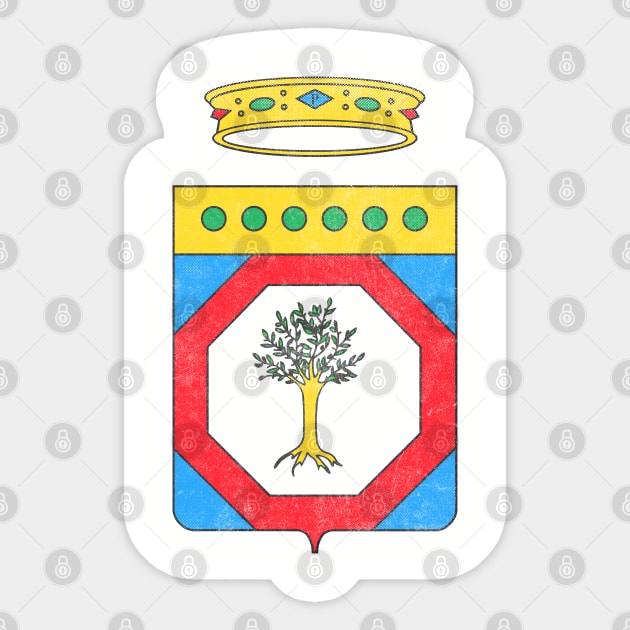 Apulia / Puglia Italy Region Coat of Arms / Vintage Style Sticker by DankFutura